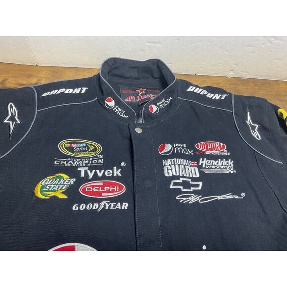 PEPSI Max JEFF GORDON Jacket Coat 2XL JH DESIGN NASCAR Black Racing Bomber 17983 - Picture 3 of 16